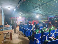 Satgas Pamtas Yonif 141/AYJP Hadiri Perayaan Natal Ikate Bade