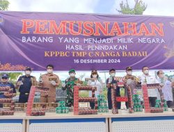 Pemusnahan Barang Bukti, Wujud Penegakan Hukum Menjaga Keamanan Perbatasan
