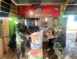 Warga Kampung Dekai Bahagia Terima Pembagian Sembako dari Satgas Habema