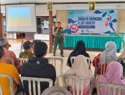 Danramil 0818/14 Turen Gelar Sosialisasi Bahaya Narkoba di Pendopo Desa Kemulan