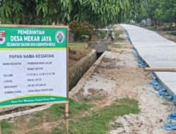 Wujudkan Pemerataan, Pemdes Mekar Jaya Realisasikan Pembangunan Jalan Rabat Beton dari Dana Desa 2024