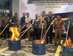 Dukung Asta Cita Presiden RI, Danpomdam II/Sriwijaya Hadiri Pemusnahan Barang Hasil Penindakan