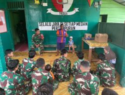 Cegah Malaria, Satgas Pamtas RI-PNG Yonif 141/AYJP Terima Penyuluhan Kesehatan