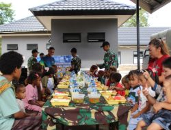 Pos Kout Tahota Bagikan Makanan Bergizi ke Anak-anak dan Ibu Hamil