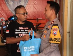Polres Malang Salurkan 500 Paket Sembako untuk Relawan Pengamanan Nataru
