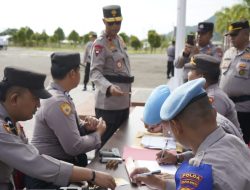 Polda Papua Barat Gelar Pemeriksaan Senjata Api Dinas Kepada Personil