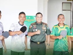 Mayjen TNI Niko Fahrizal Tinjau Final Tenis Meja dalam Rangka HUT ke-68 Kodam IM