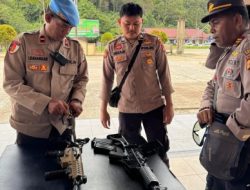 Tingkatkan Disiplin dan Akuntabilitas, Polres Maybrat Gelar Pemeriksaan Senpi Seluruh Personel