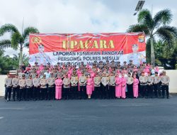 38 Personil Polres Mesuji Naik Pangkat ,Upacara Langsung di pimpin Kapolres Mesuji