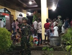 Satgas Pantas RI – PNG Yonif 141/AYJP Amankan Ibadah Pergantian Umat Perbatasan