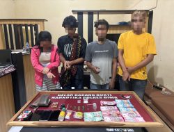 Diduga Transaksi Narkoba Di Dalam Rumah, Polisi Tangkap 1 Wanita Dan 3 Pria Di Bima