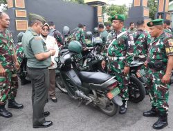 Kodim 0808/Blitar, Gelar Pemeriksaan Kendaraan Dinas dan Pribadi