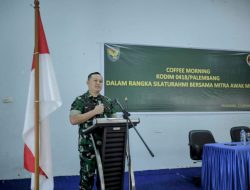 Silaturahmi Coffee Morning Kodim 0418 Palembang Bersama Mitra Media