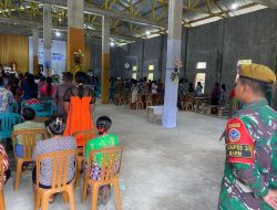 Satgas Pamtas RI-RDTL Sektor Barat Amankan Misa Penutupan Tahun di Gereja Kapela Santa Maria Fatima Sunkaen