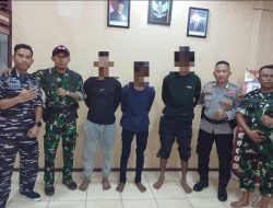 Babinpotmar TNI AL Bersama Babinsa Berhasil Amankan Pelaku Pencurian Speedboat di Pulau Kasu