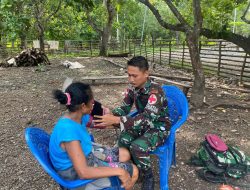 Satgas Pamtas RI-RDTL Yonarhanud 15/DBY Laksanakan Penyuluhan Kesehatan di Desa Taloi