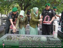 Penerangan Kodam IM Gelar Ziarah Rombongan di HUT Ke-74 Penerangan TNI AD