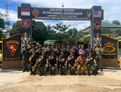 Pangdam VI/Mulawarman Tinjau Operasi Satgas Pamtas Yonarmed 11 Kostrad