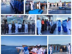 Upacara Tabur Bunga Hari Dharma Samudera Ke 63 Tahun 2025 di KRI Balongan-908