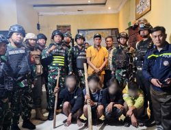 Patroli Gabungan Kodam I/BB Amankan Empat Remaja Bersenjata Tajam di Medan Marelan