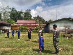 Satgas Yonzipur 5/ABW Gelar Perlombaan Antar Desa di Perbatasan RI-Malaysia