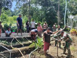 Babinsa Nabire Gotong Royong Suksekan TNI Manunggal Air