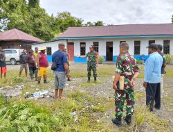 Dandim Nabire Melaksanakan Peninjauan Lokasi Pembangunan Gedung Gereja Talitakum di Kampung Waharia