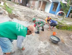 Babinsa Nogosari Dukung Pembangunan di Desa Jeron