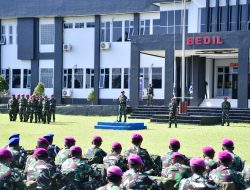 Komandan Pasmar 3 Pimpin Apel Gelar Pasukan Kesiapsiagaan Jelang Latihan Penanggulangan Bencana Alam di Wilayah Sorong