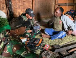 Satgas Yonif 641/Bru Laksanakan Pelayanan Kesehatan Keliling untuk Warga Distrik Bolakme di Jayawijaya