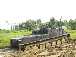 Asah Kemampuan Prajurit Petarung Batalyon Ranratfib 3 Marinir, Laksanakan Latihan Mengemudi Ranpur