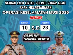 Operasi Keselamatan Musi 2025: Polres Pagaralam Tingkatkan Keselamatan Berlalu Lintas