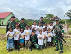 Jalin Toleransi Umat Beragama : Satgas Yonif 641/Bru Hadiri Perayaan 170 Tahun Injil Masuk Papua di Gereja Klasis Nawa Wirway