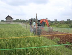 Dukung Ketahanan Pangan Nasional Kodim 0416/Bute Bangun Sodetan Saluran Air