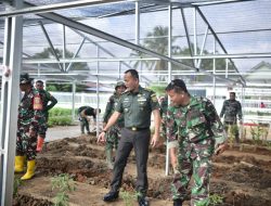 Kasdim 0418/Palembang Cek Kesiapan Urban Farming Milik Kodim 0418/Palembang