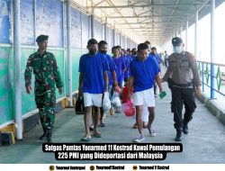 Satgas Pamtas Yonarmed 11 Kostrad Kawal Pemulangan 225 PMI Yang Dideportasi Dari Malaysia