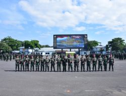 Komandan Pasmar 3 Ikuti Apel Gelar Riksiapops Satgas Pamtas RI-PNG Mobile Satgas Koops TNI dan Satgas Banmin 2025