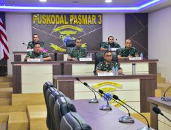 Taklimat Awal Pemeriksaan LK Kemhan TNI Pada UO TNI AL Secara Vicon