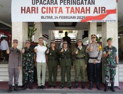Perkuat Kesatuan Dan Persatuan Bangsa Kasdim 0808/Blitar Hadiri Upacara Hari Cinta Tanah Air Di Kota Blitar