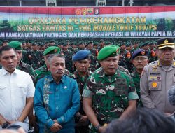 Pangdam I/BB Pimpin Pemberangkatan Satgas Pamtas RI-PNG Mobile Yonif 100/PS di Belawan