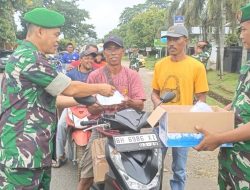 Berbagi Kebaikan, Koramil 420-01/Batang Asai Adakan Jum’at Berkah di Makodim 0420/Sarko