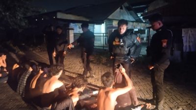 Intens Patroli Malam, Polres Gresik Amankan Gangster Mayoritas Pelajar di Driyorejo
