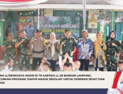 Meyakinkan Dapur Masuk Sekolah berjalan dengan baik Kasiter Kasrem 043/Gatam kunjungi TK kartika II-28