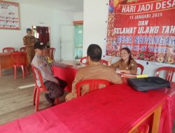 Agar Tetap Terjaga Sinergitas Bhabinkamtibmas Polsek Air Besar Sambangi Kantor Desa Sepangah