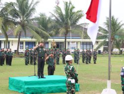 Kodim 0418/Palembang Gelar Upacara Bendera Tujuh Belasan Kasdim Palembang Bacakan Amanat KASAD