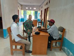 Babinsa Nabire Aktif jalin Komunikasi sosial bersama Perangkat Kampung