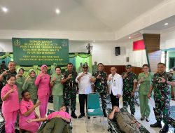 Sambut HUT Ke – 79 Persit Kartika Chandra Kirana Menggelar Aksi Donor Darah