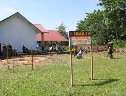 Sinergi Antara Satgas TMMD 123 dan Warga Dalam Pembuatan Fondasi Sekolah SDN 5 Tiworo Tengah