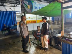 Patroli Malam , Bripka Albasid Sampaikan Pesan Kamtibmas