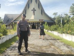 Polsek Air Besar Gelar Patroli dan Pengamanan Ibadah Minggu
